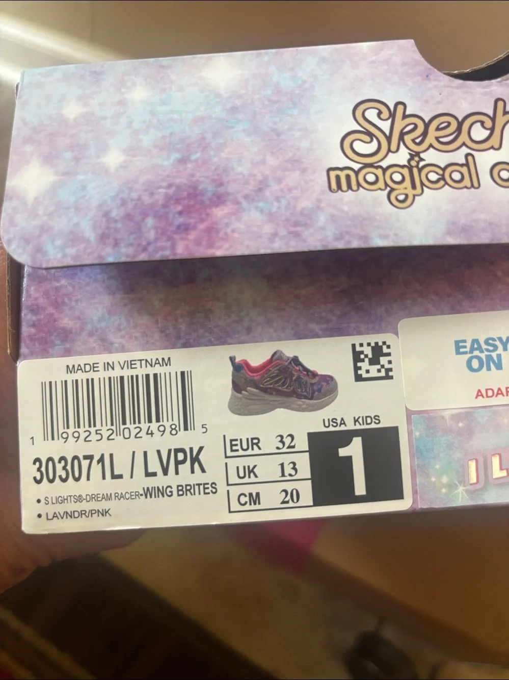 Skechers Girls Purple & Pink Butterfly Light-Up Sneakers